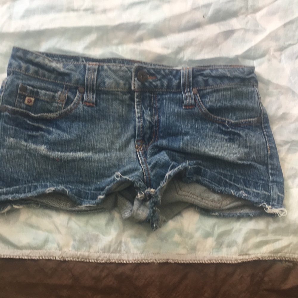 Denim Cutoff Women's Shorts - Blue